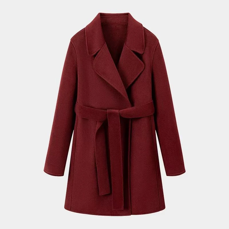 A48秋冬新款高端大衣女短款宽松大码中国风