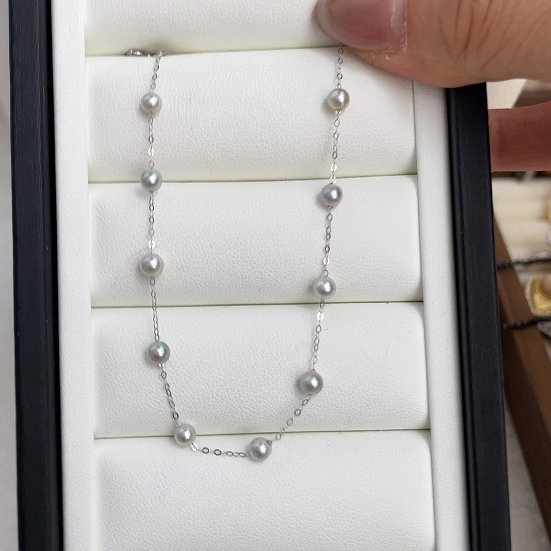 18K金镶嵌手绳海水珍珠