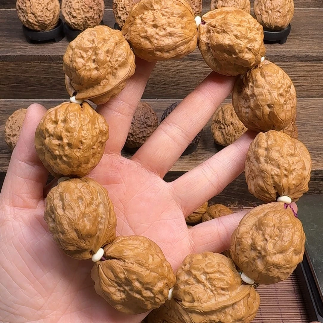 吊坠文玩核桃34金玉满堂手持35尺寸