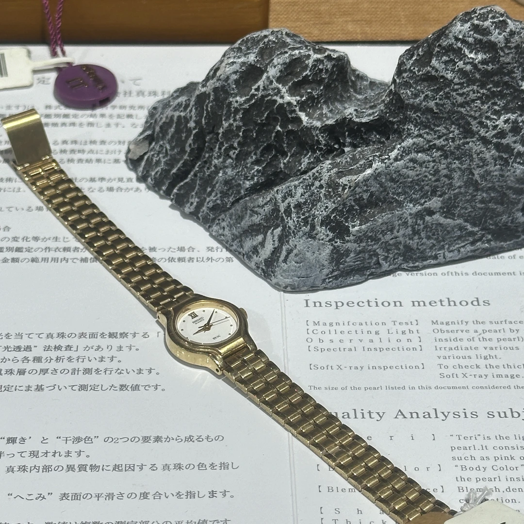 复古精致石英金色圆白盘手表 表盘约19mm G1033