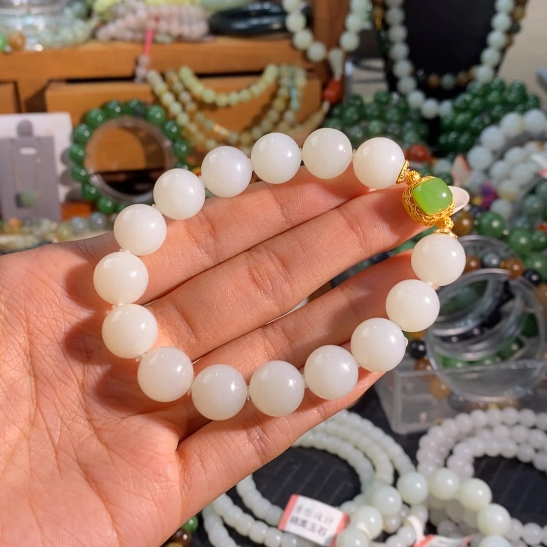 和田玉未镶嵌手链