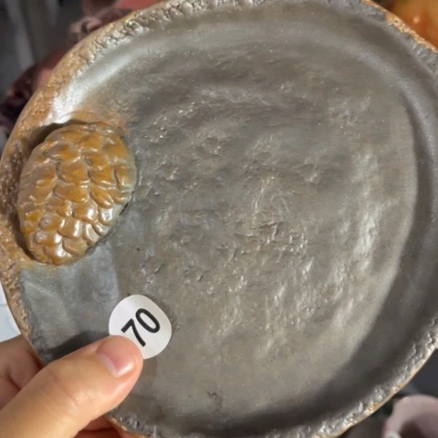 碗手工手捏碗盘咖啡杯