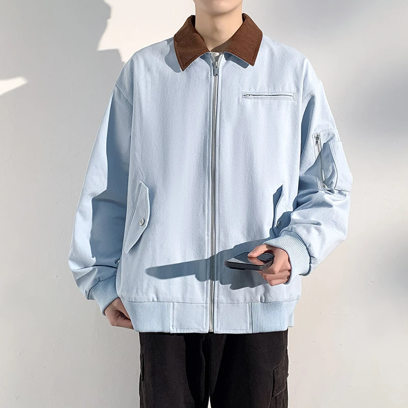 MTVO迈特优工装夹克男女春季撞色拼接美式休闲工装外套 8533