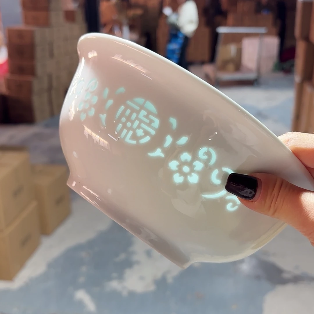 景德镇高温瓷釉下彩餐具不挂油一个好的