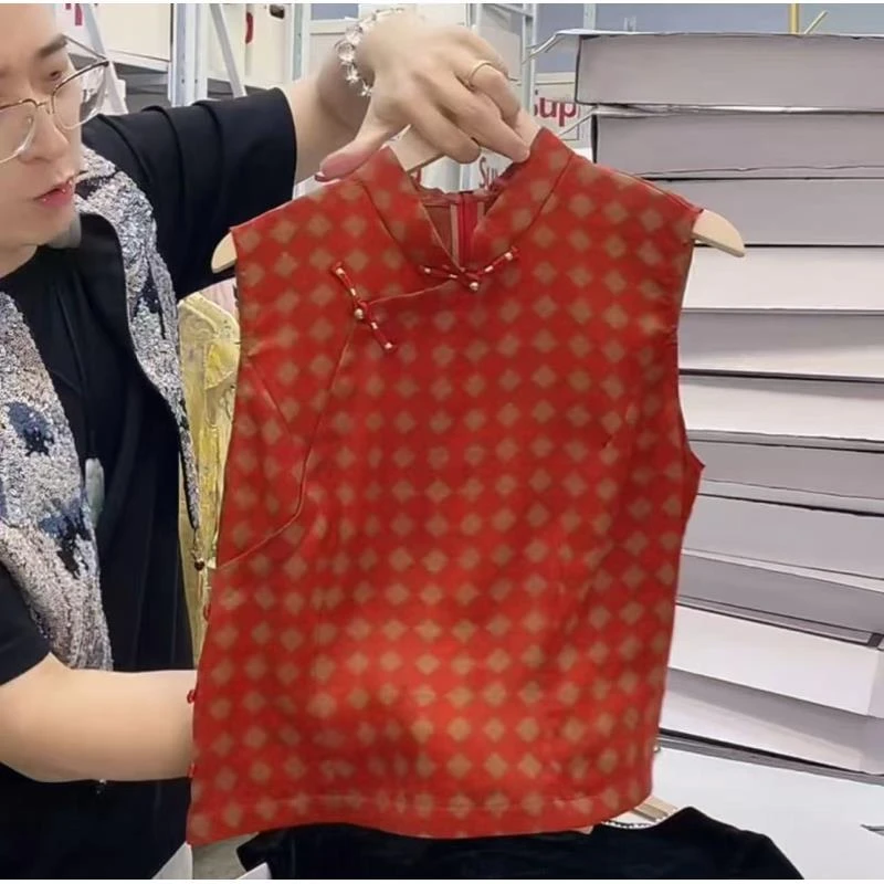 菱格--中式国风气质时尚百搭休闲夏季宽松复古文艺显瘦小众衬衫