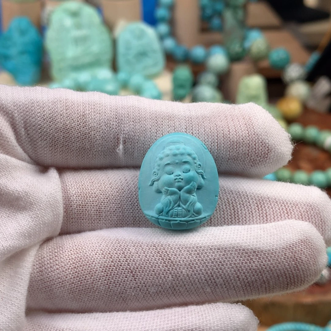 绿松石未镶嵌珠宝奇石18.2mm