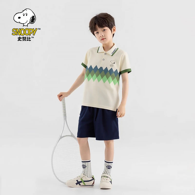 POLO衫套装2025夏季儿童洋气运动翻领休闲