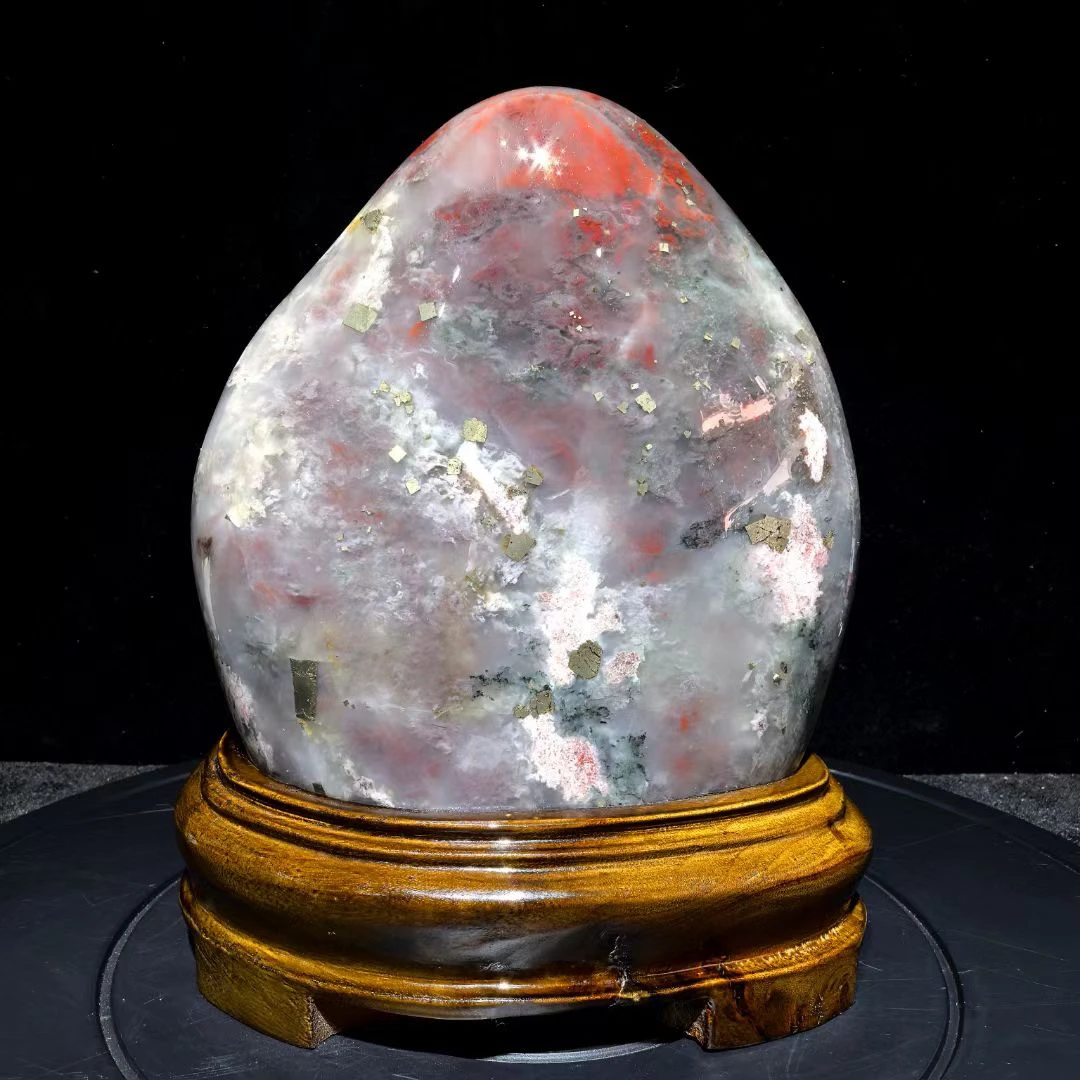 金玉满堂正品桂林鸡血玉原石摆件尺寸18-10-25cm 重11斤