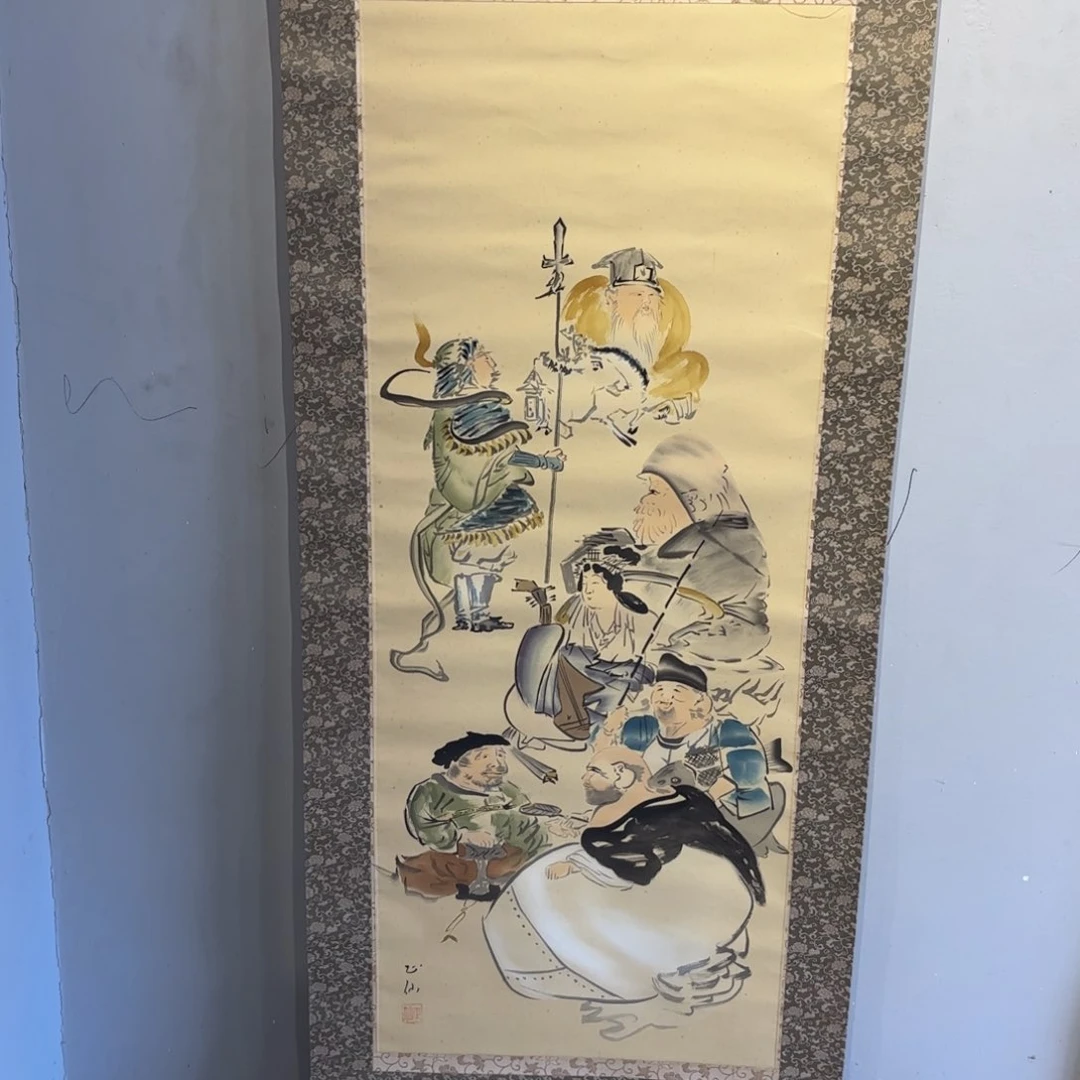 书法李*志卷轴绢本绫裱48