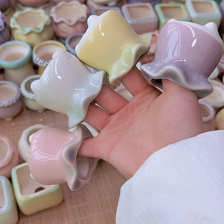 红陶陶瓷花盆当场满12包邮