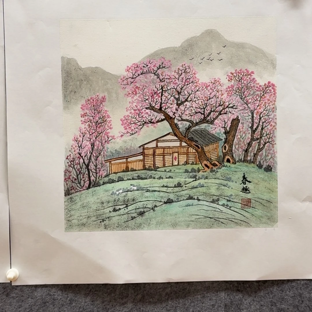 国画34斗方山水作品
