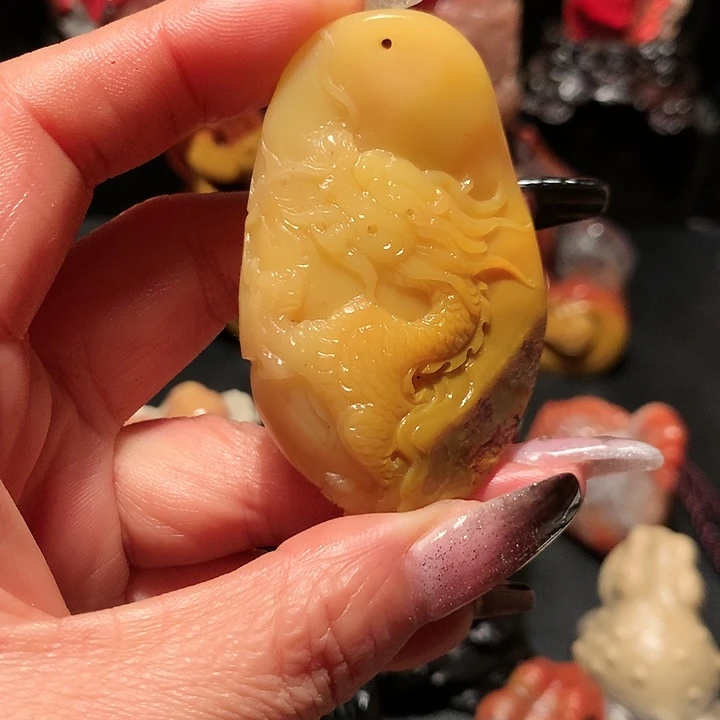 昌化石乌****饰大师作品漂亮