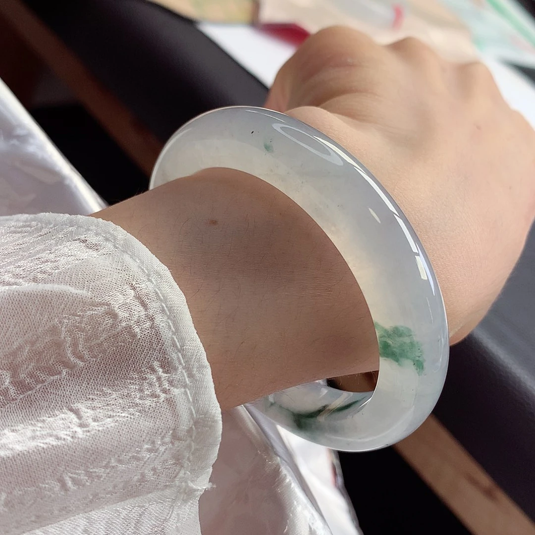 未镶嵌手镯翡翠天然A货翡翠54-55珠光宝气 寒光闪闪22号