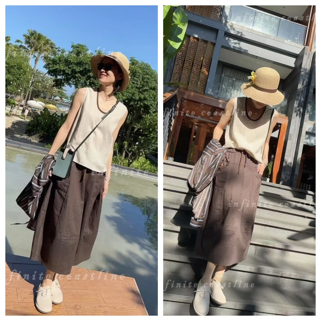 无垠海岸【咖领麻】背心