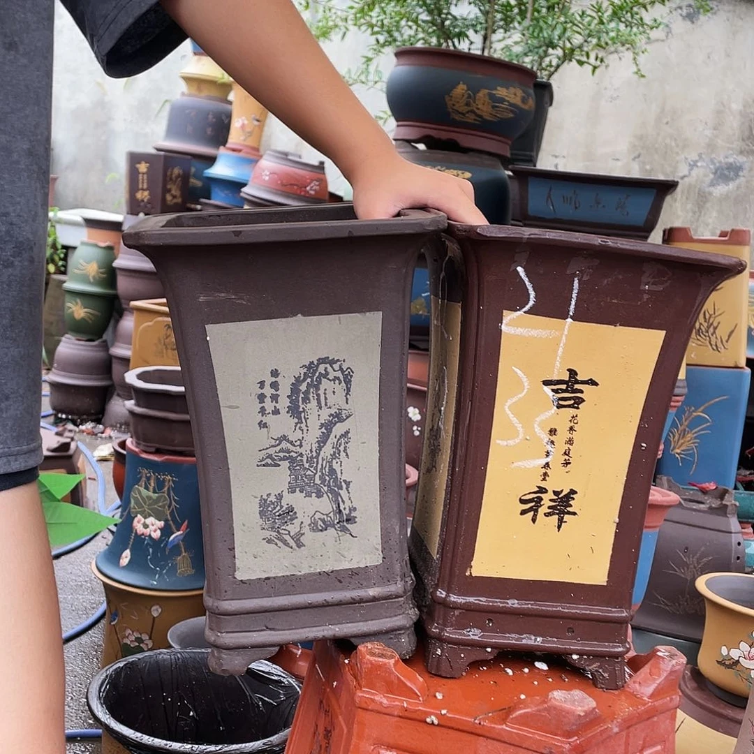 21绿四方+21黄四方花盆