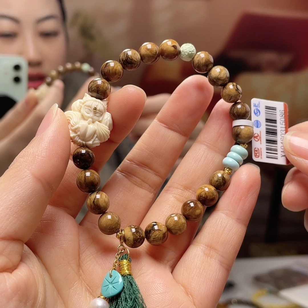 蜜蜡未镶嵌裸石手串