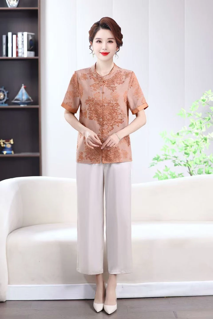 2525(母亲节）新中式妈妈套装