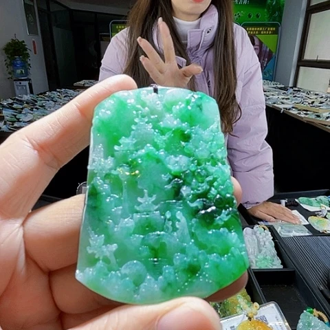 翡翠未镶嵌项链翡翠