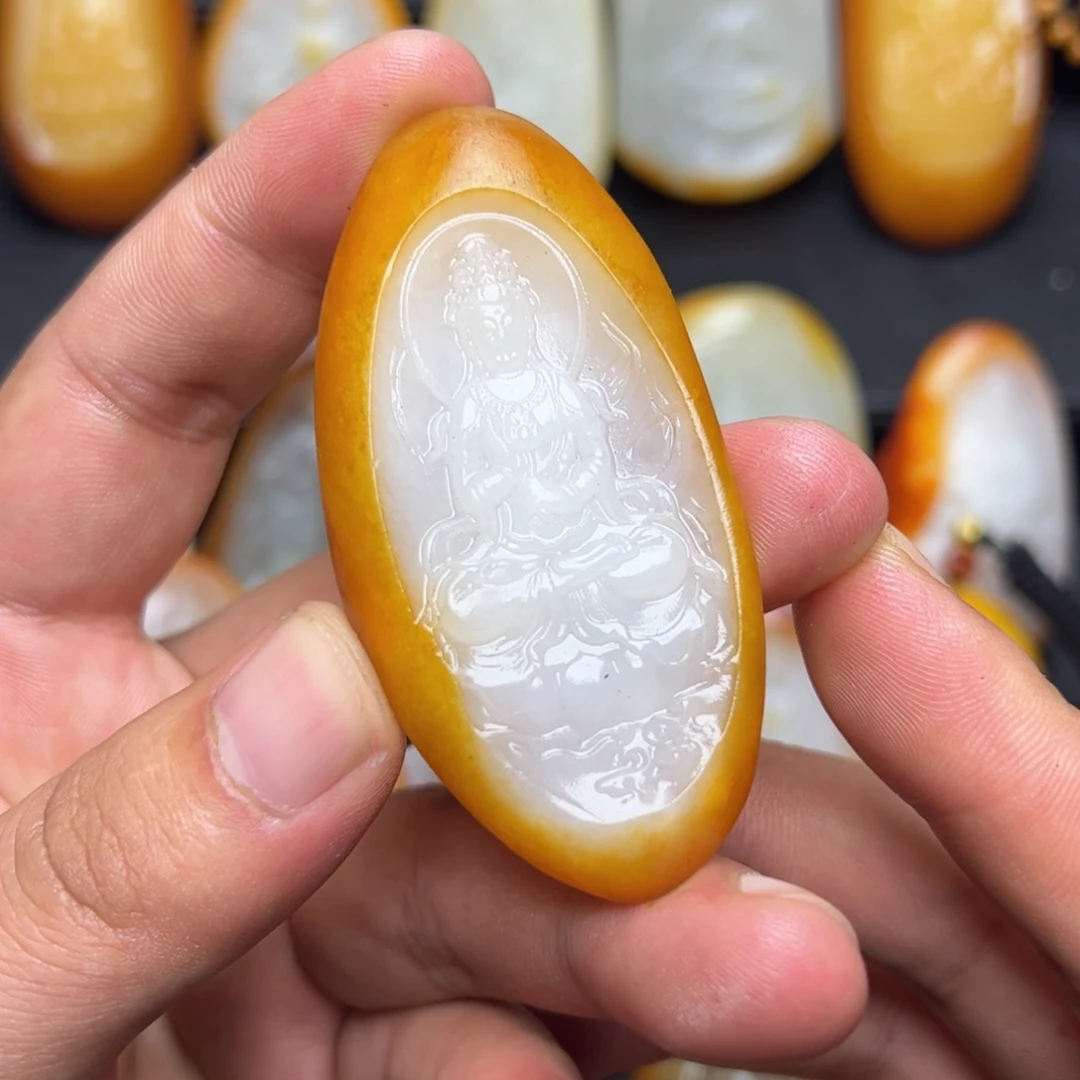 和田玉未镶嵌挂件180