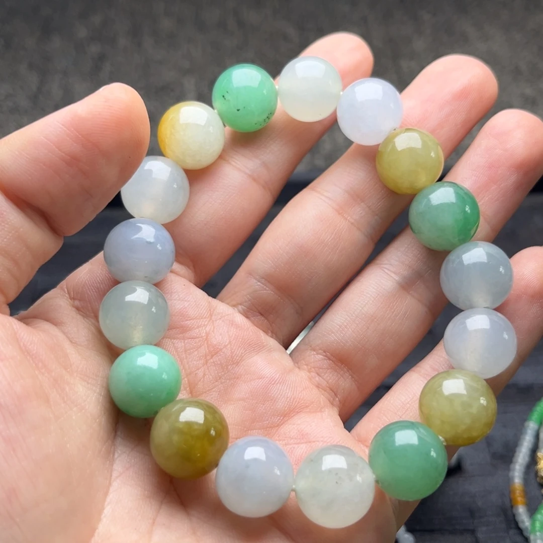 叮***叮定制翡翠未镶嵌翡翠手串