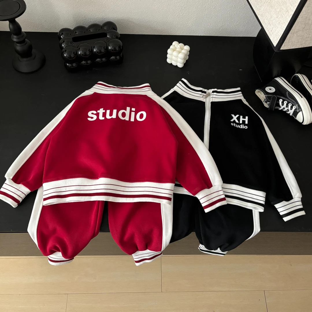 儿童新款春季棉质套装亲子装男女童韩版运动俩件套1-15岁洋气  T