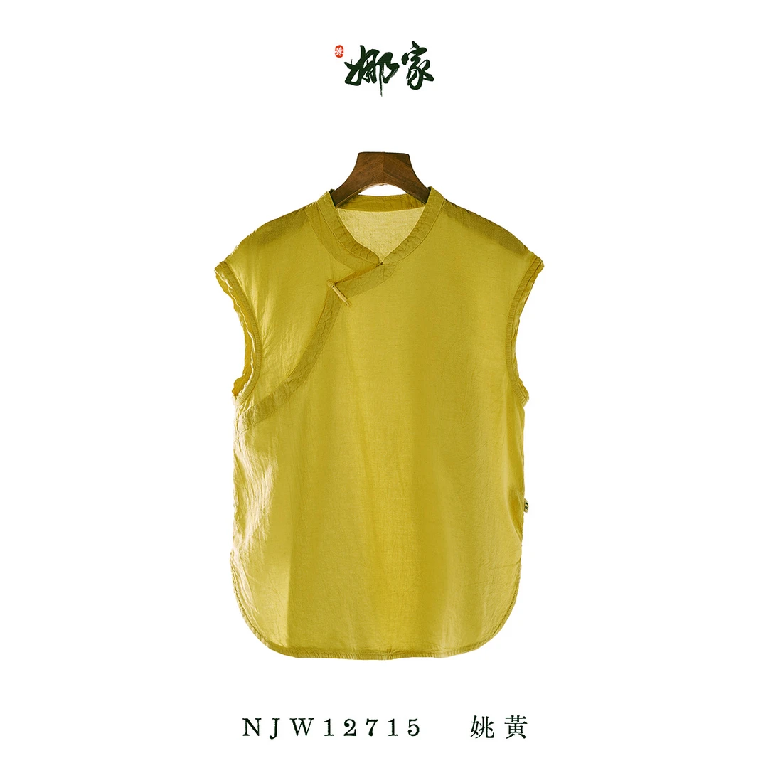 娜家国风棉麻圆领上衣NJW（12715）