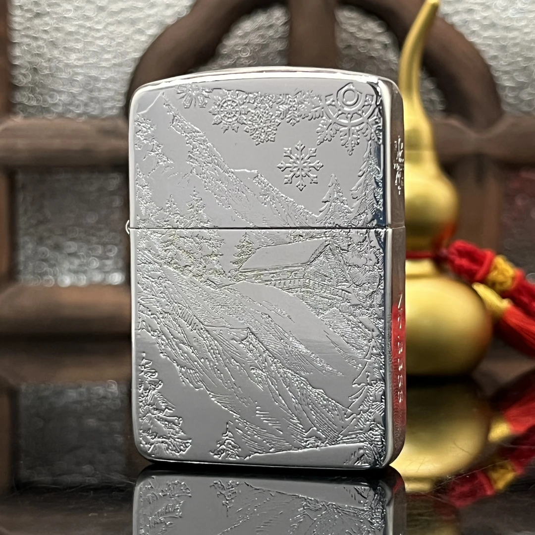 ZIPPO/之宝打火机  雪山小屋1941亮银【小飞甄选】