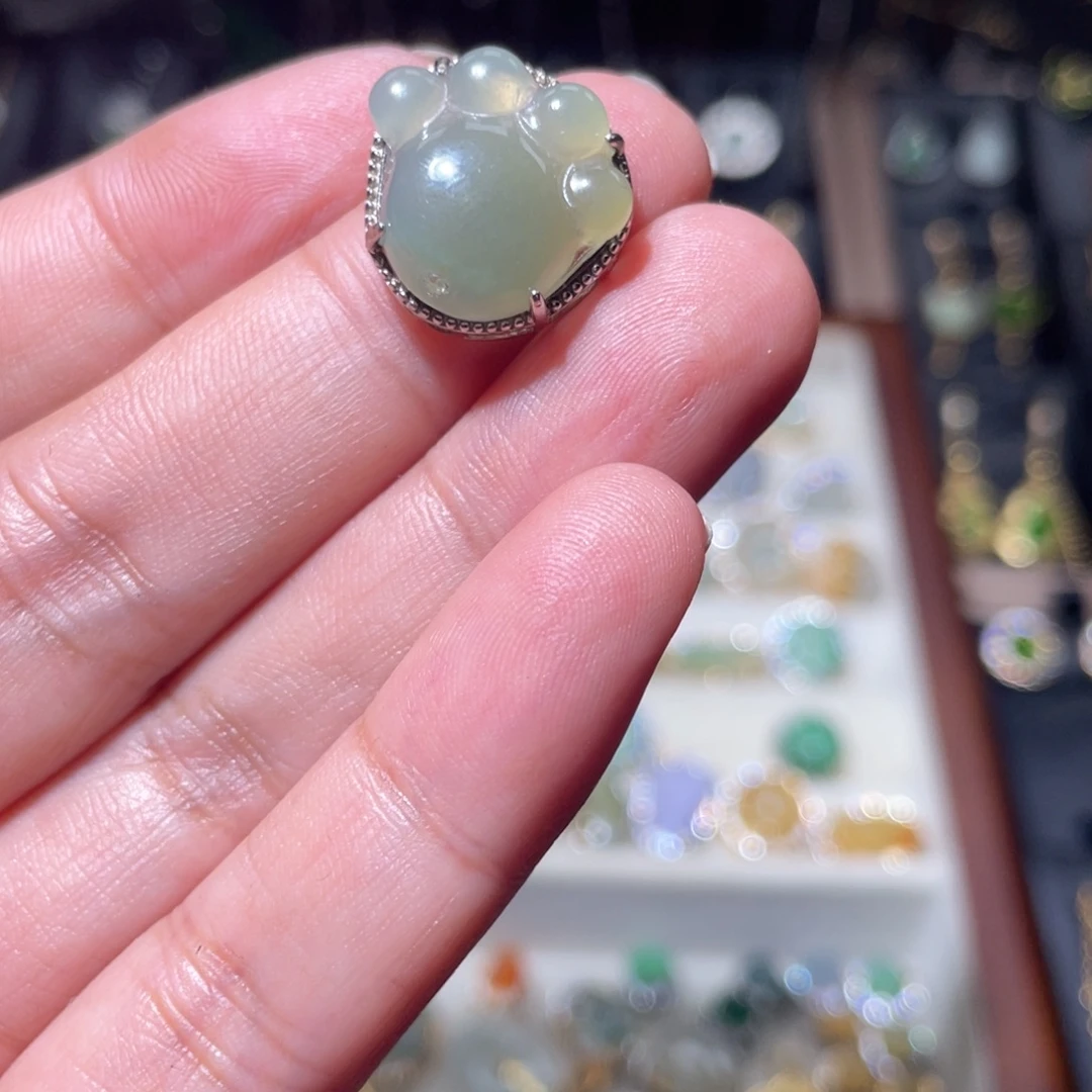 翡翠银S925镶嵌颈饰