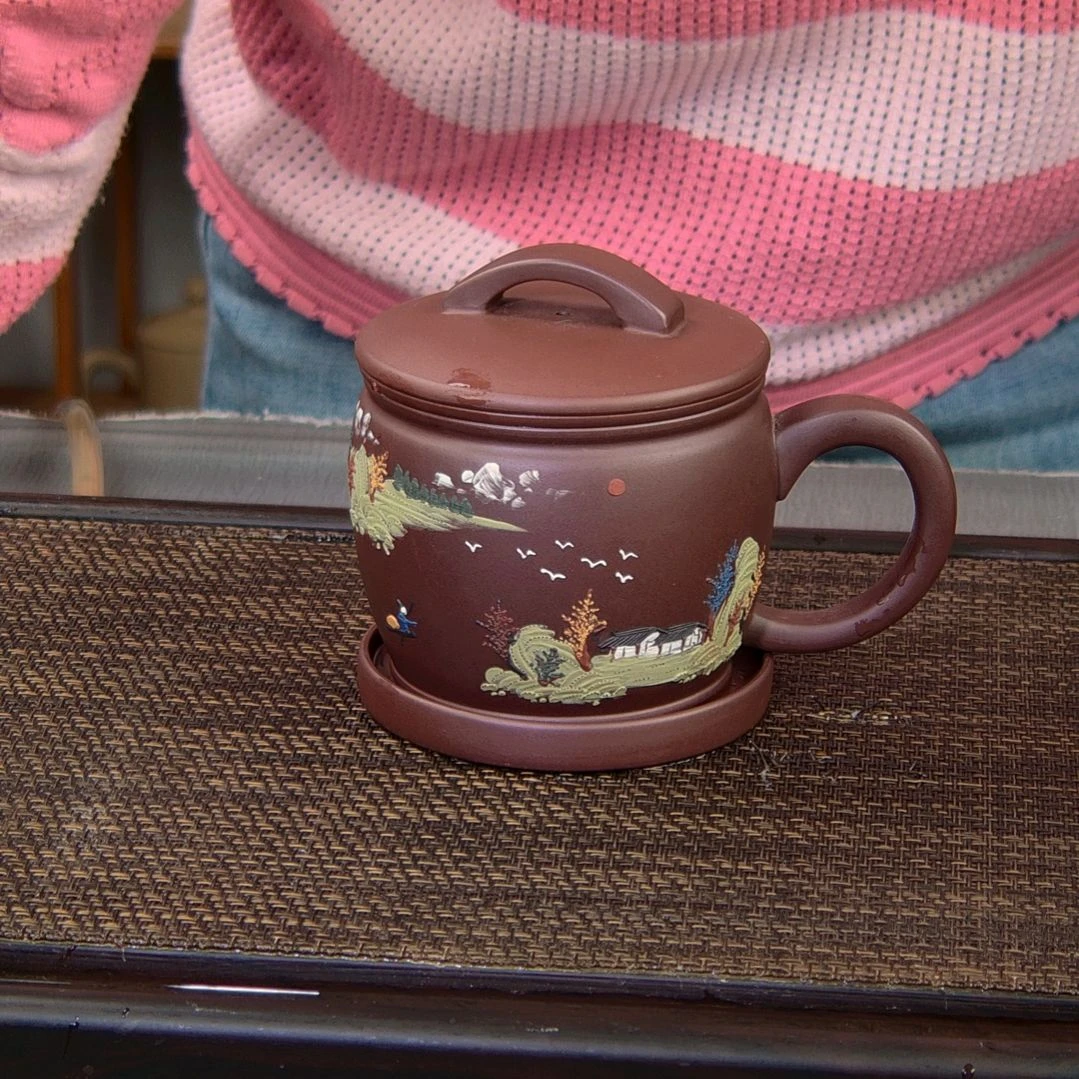 【闪购商品】茶杯绿泥高货放漏