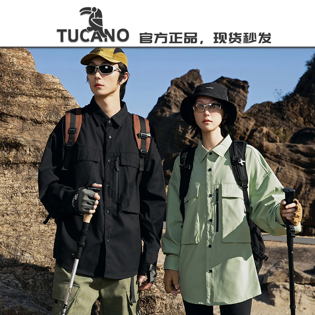 啄木鸟【官方】休闲工装衬衫男女春季新款户外潮牌外穿式衬衫上衣