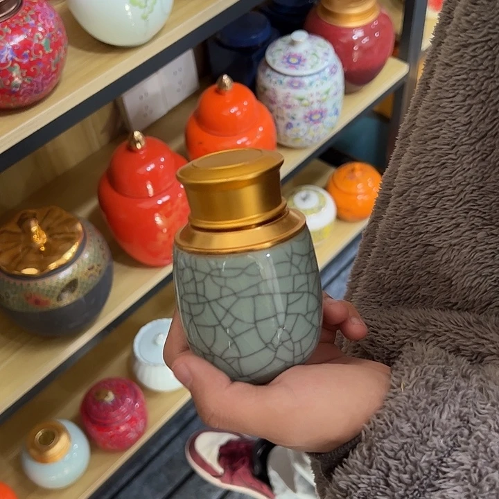 茶叶罐陶瓷家用储物罐瑕疵福利品介意勿拍