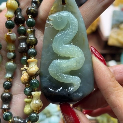 岫玉挂件未镶嵌挂件