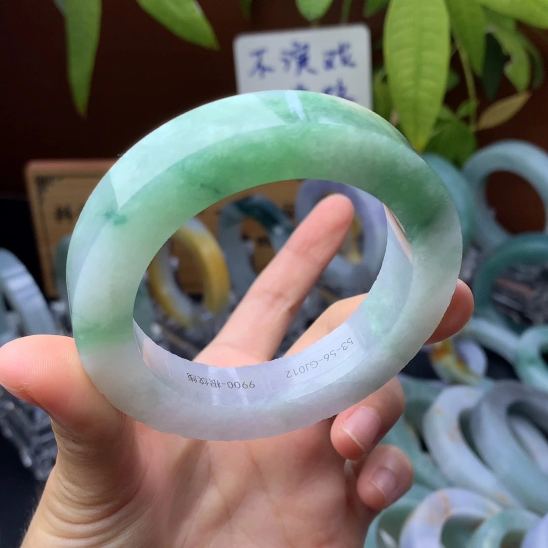 定制翡翠手镯未镶嵌定制不退不换53-56