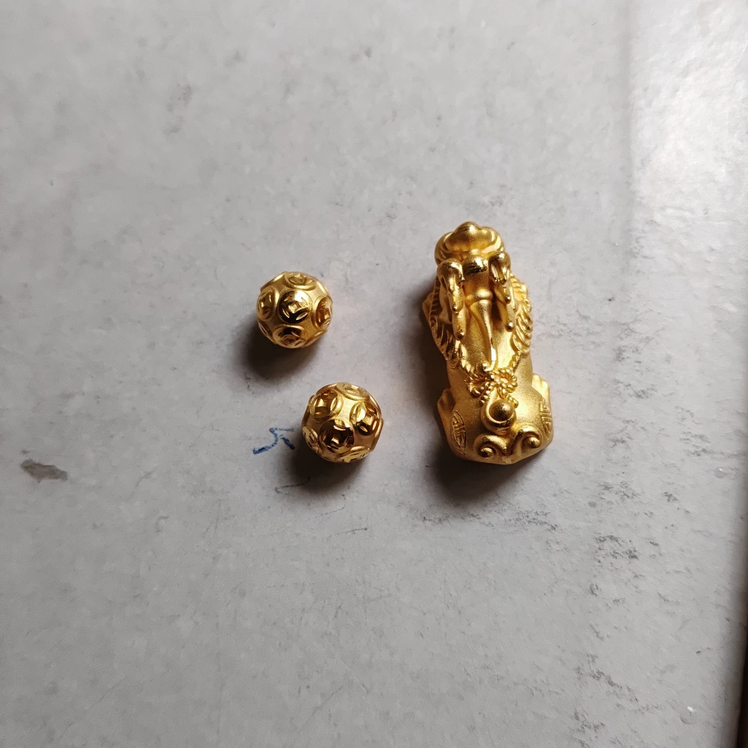 金元宝足金999貔貅珠子首饰