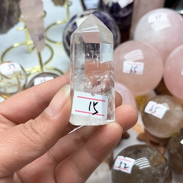 水晶53克白水晶柱子未镶嵌