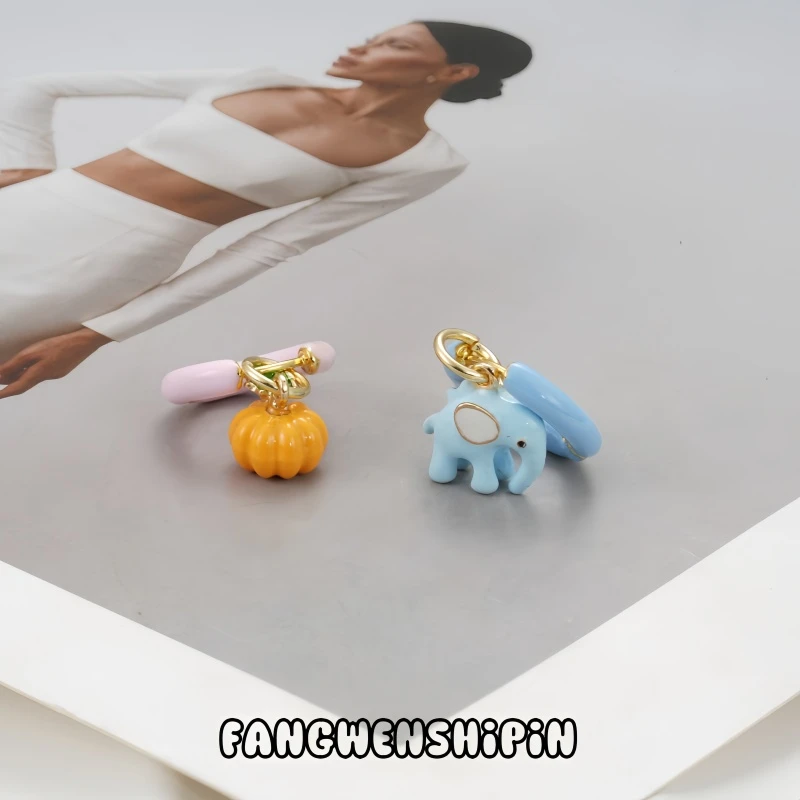 铜合金珐琅耳饰 可爱耳环0775