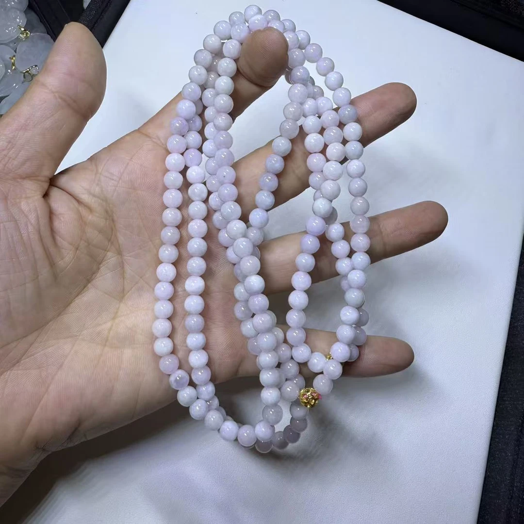 天然A货翡翠项链-c017-卡5-6mm-多样性发一