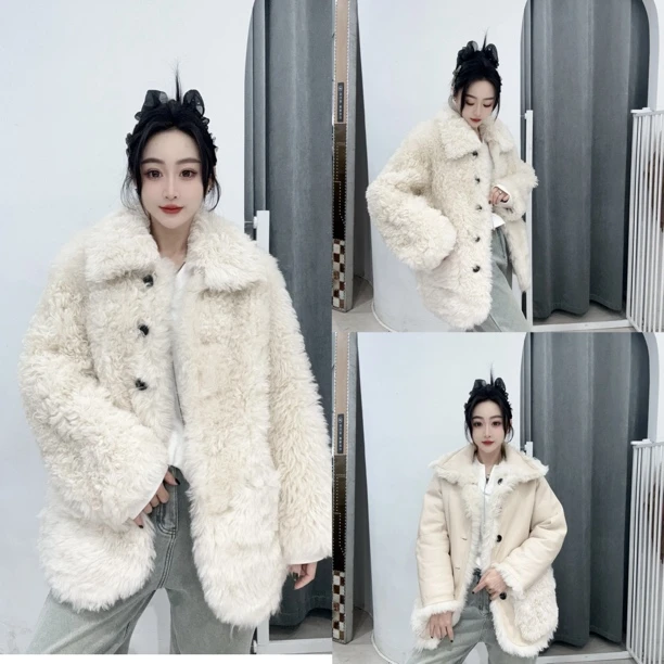 托斯卡纳皮毛一体两面穿外套