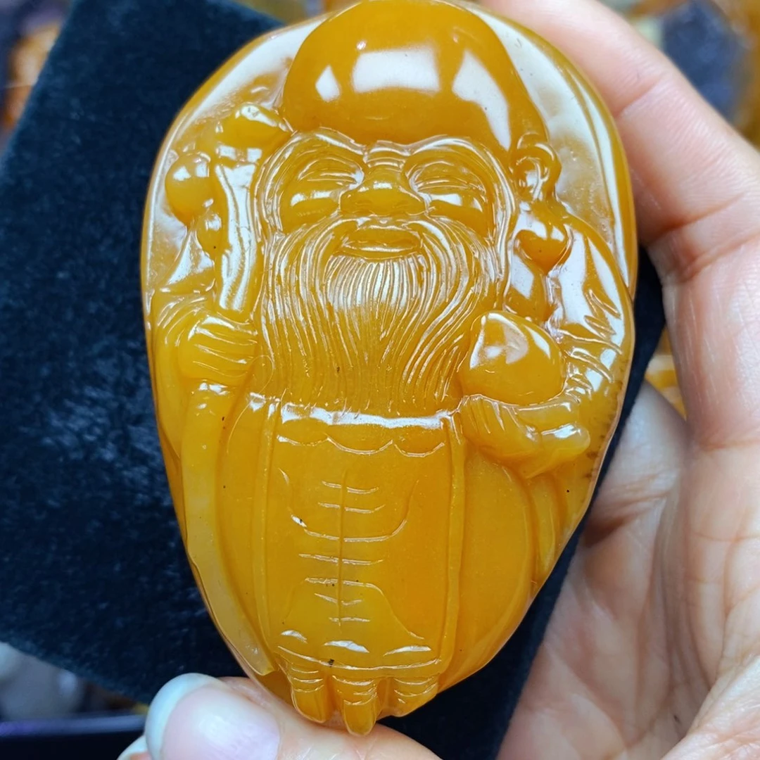 未镶嵌石英质玉（黄龙玉）颈饰