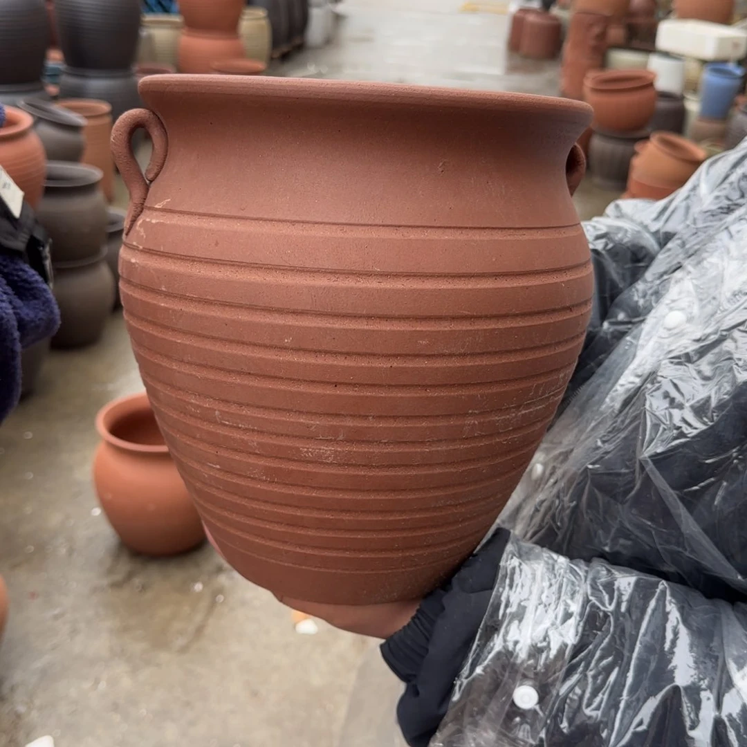 紫砂花盆口24高26宜兴紫砂