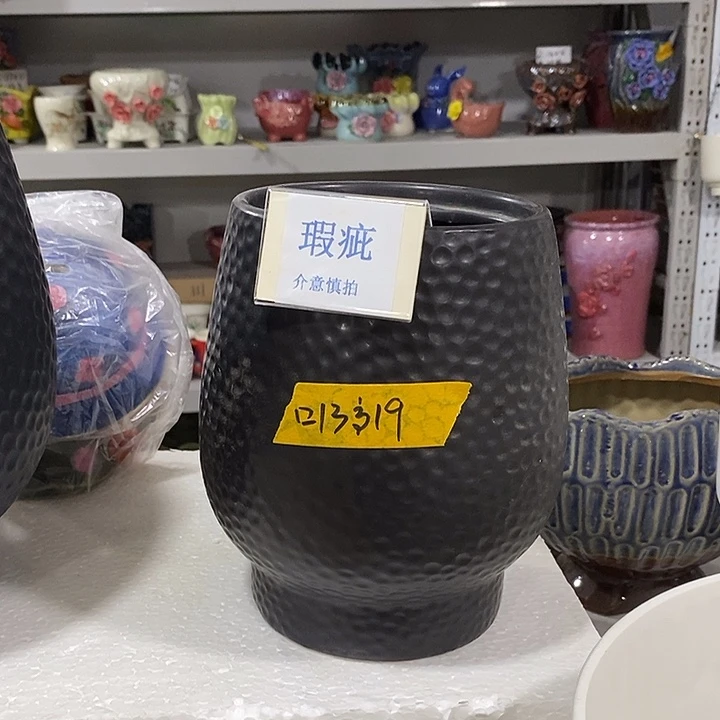 紫砂花盆多肉植物盆瑕疵有孔