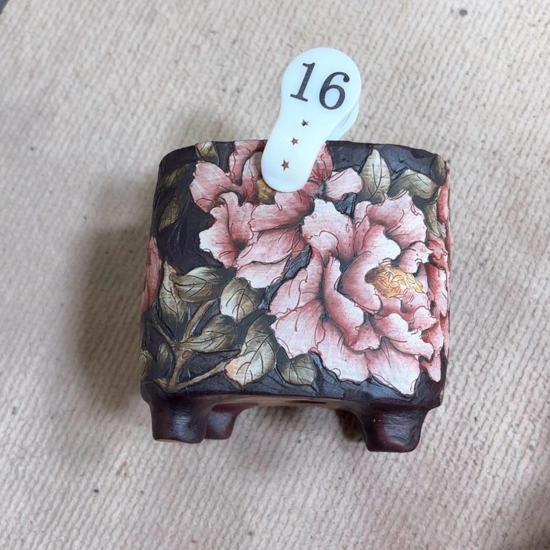 冰***雪紫砂花盆陶瓷多肉花盆精品