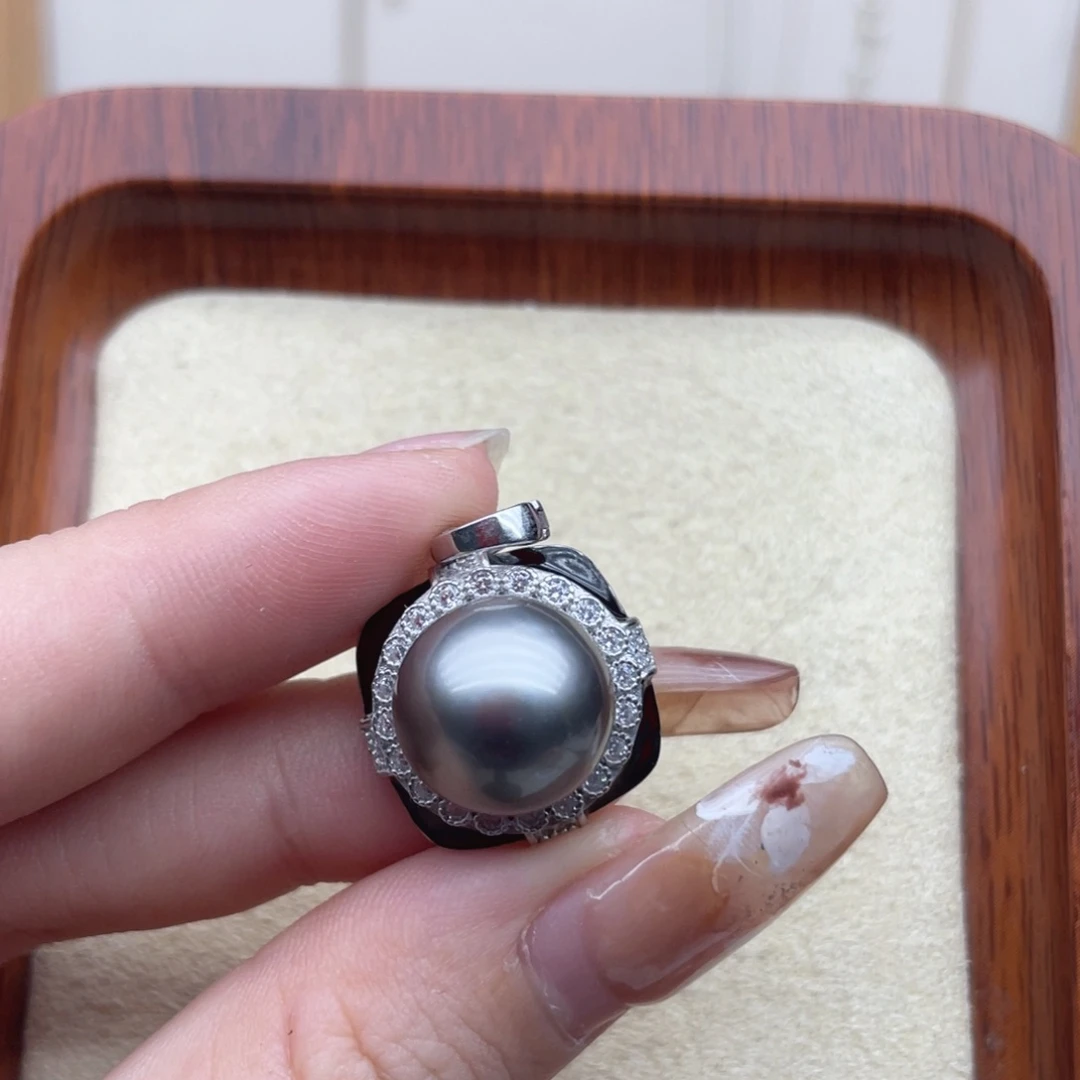 海水珍珠银S925镶嵌颈饰D79