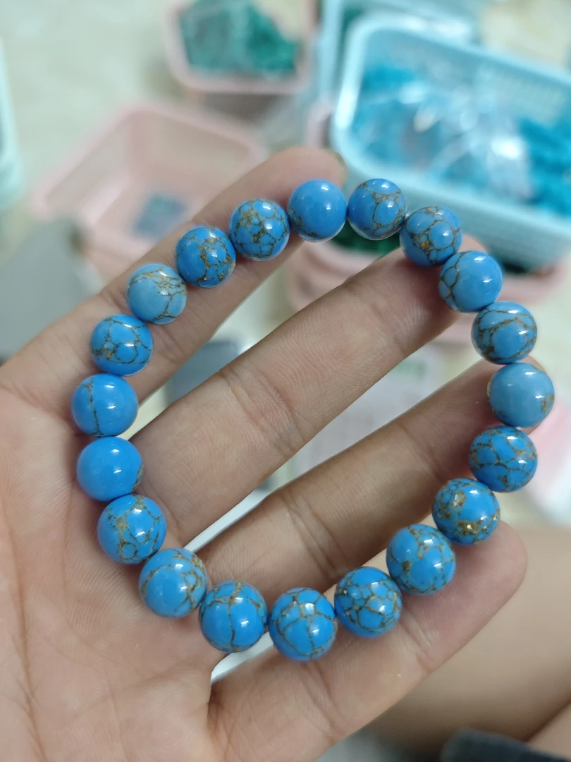 Q40蓝金线10mm手串