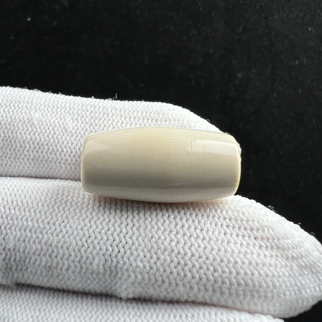D5762天然猛犸象牙勒子桶珠12*23.8mm支持鉴定假一罚四
