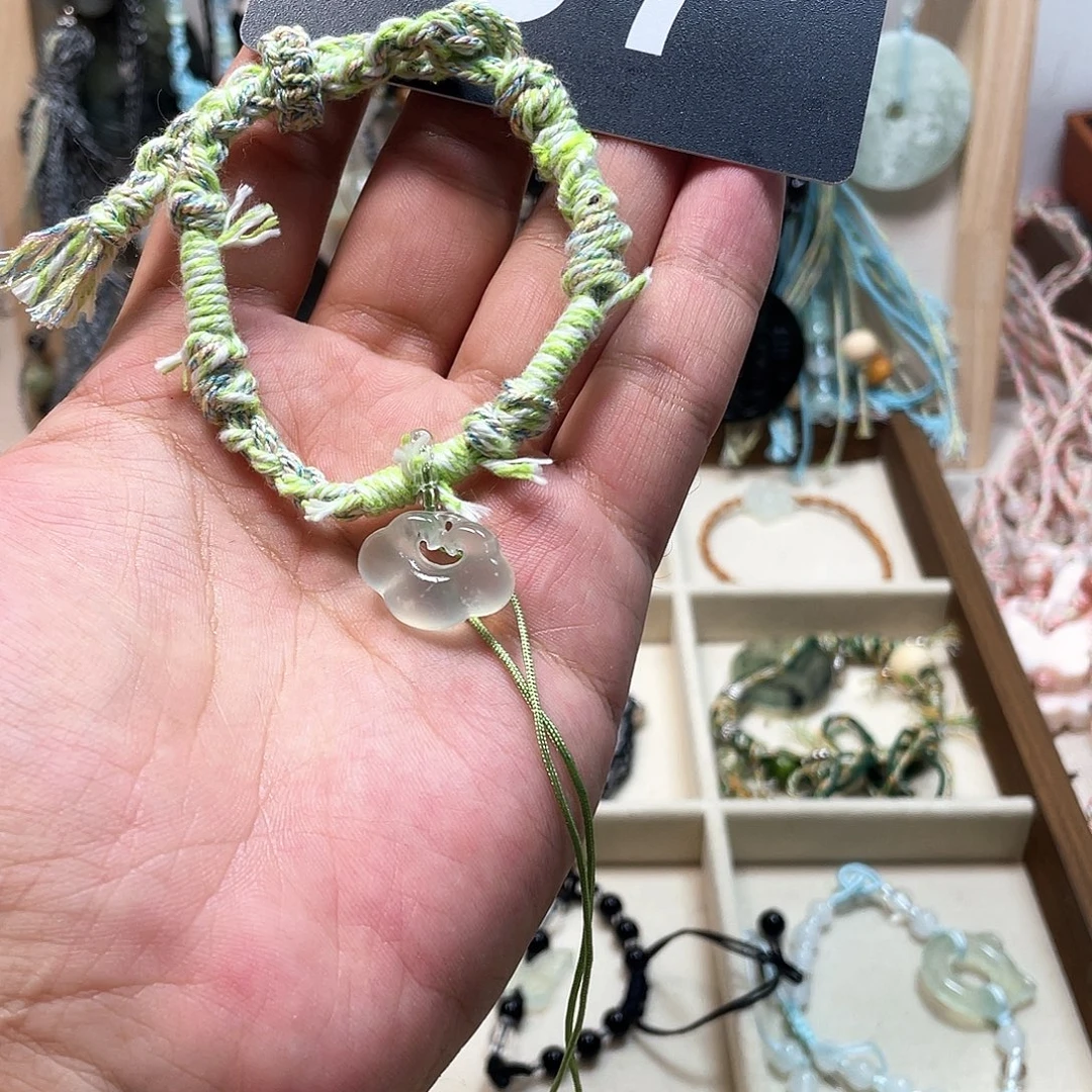 蛇纹石玉合金颈饰