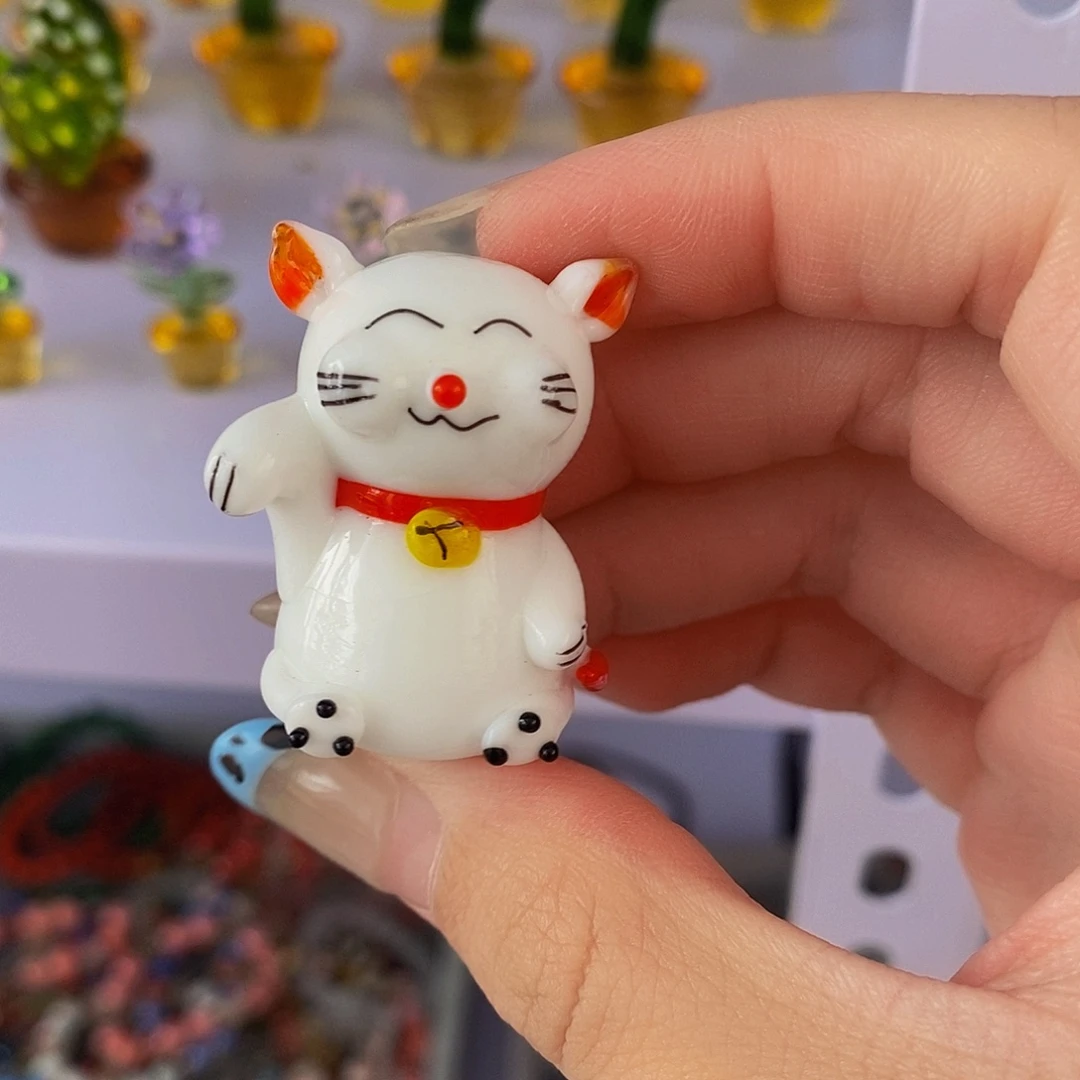 手工艺品琉璃招财猫