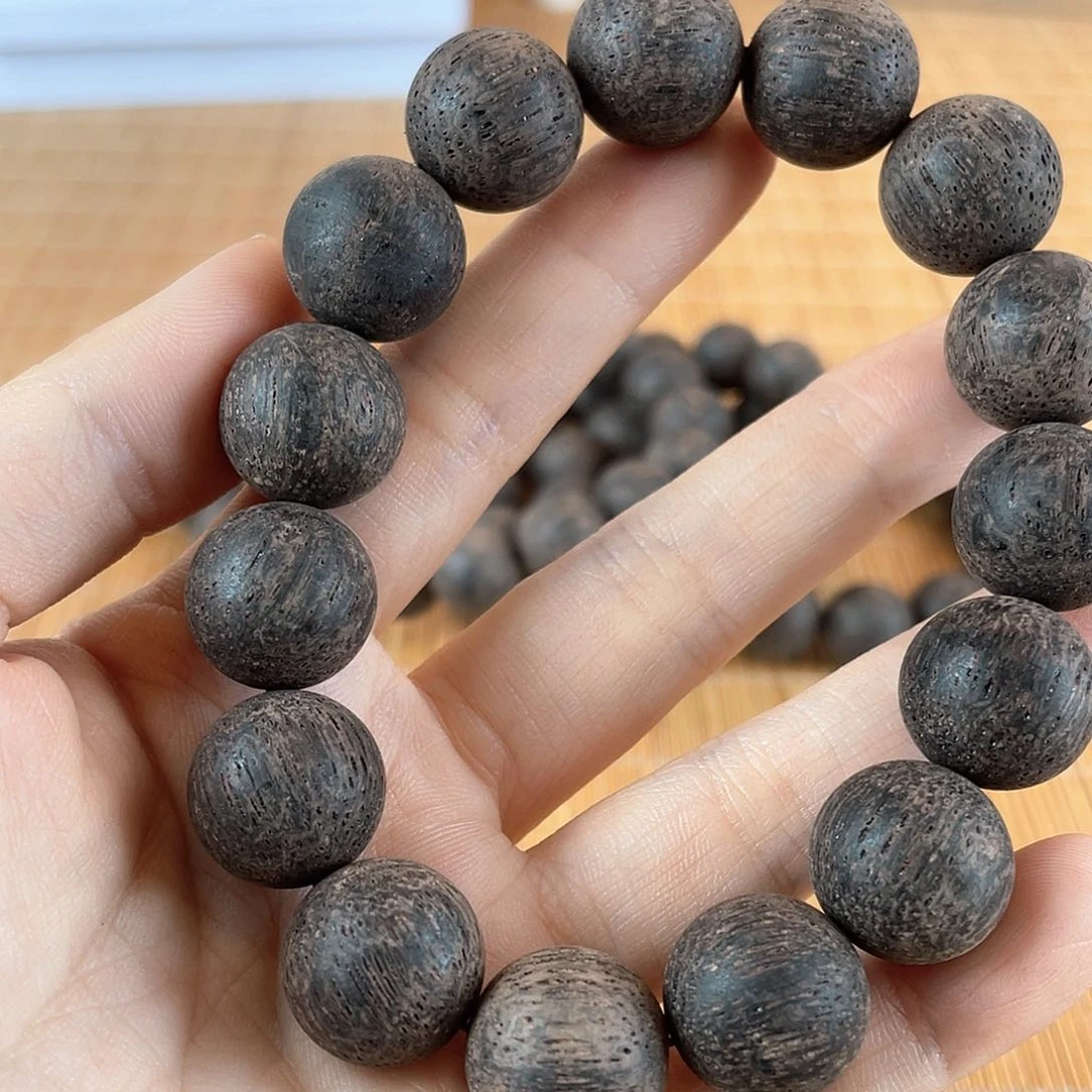 降真香手串/手链1.5封顶莺歌绿棋楠纯麝香