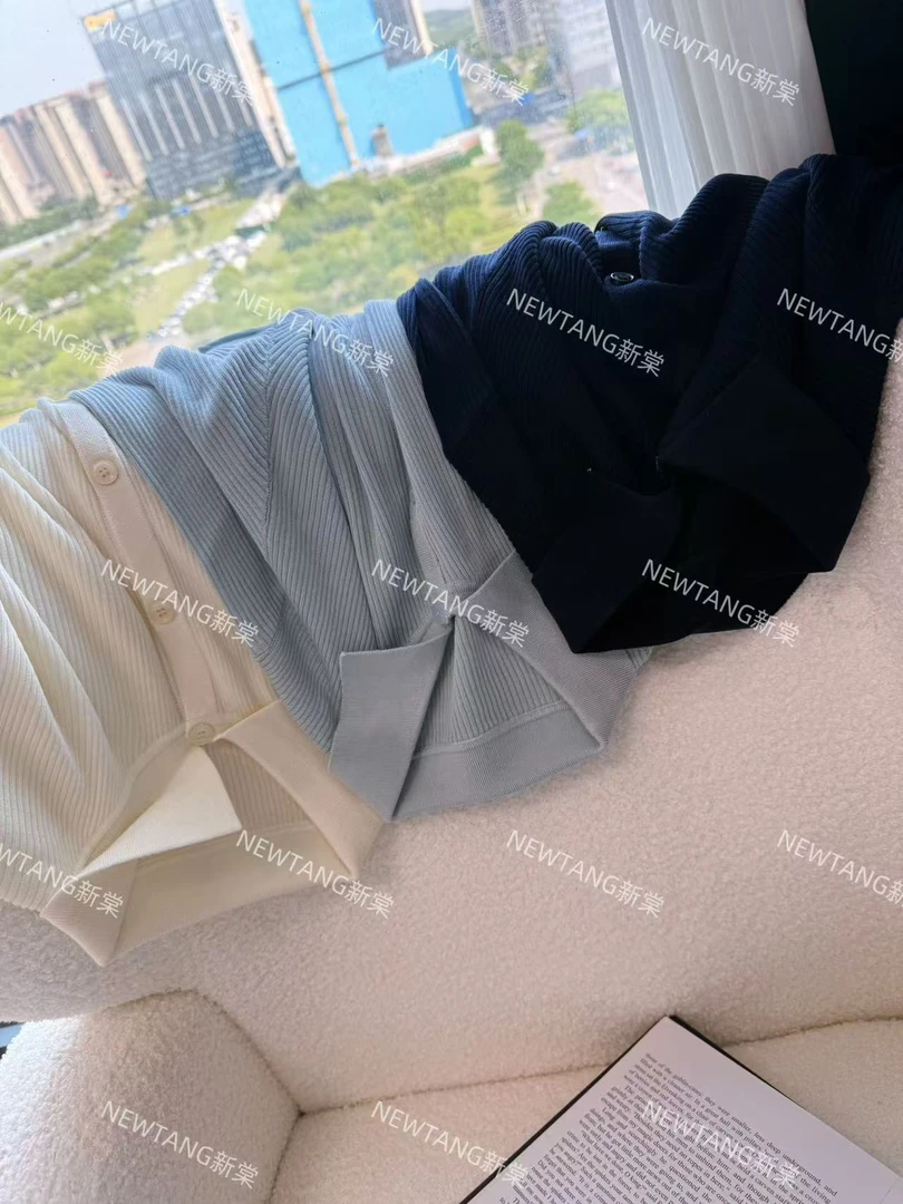 【栀子花】38夏季新款时尚翻领竖条纹显瘦短袖