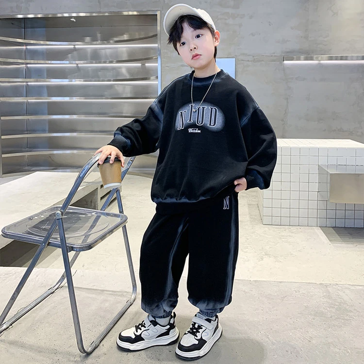 男童套装春款2025新款儿童洋气运动男孩韩版中大童帅气童装两件套